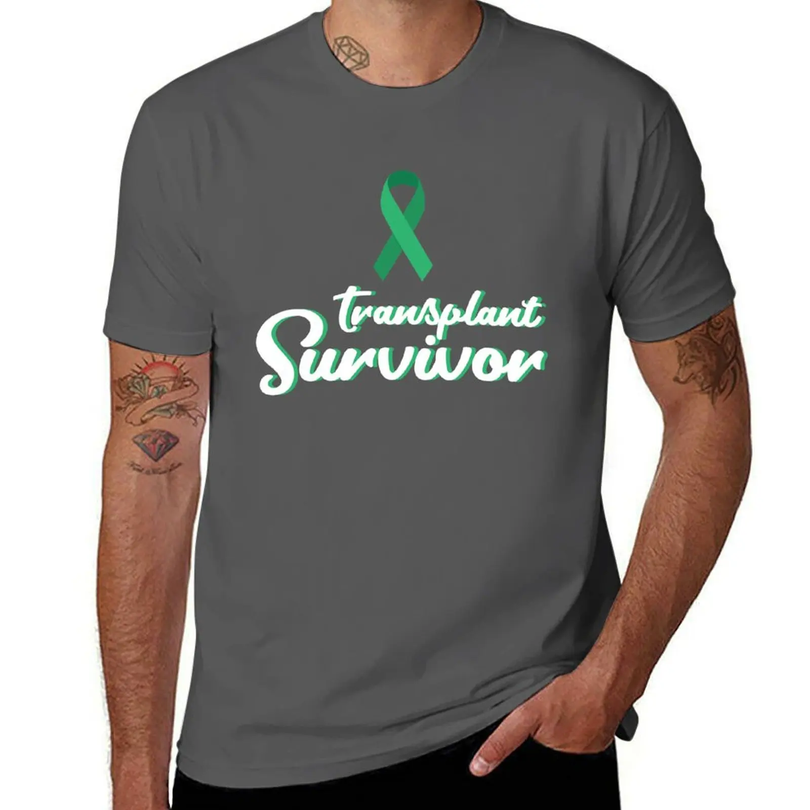 Organ Transplant Survivor T-Shirt anime stuff custom t shirt quick-drying t shirt men 100℅ cotton