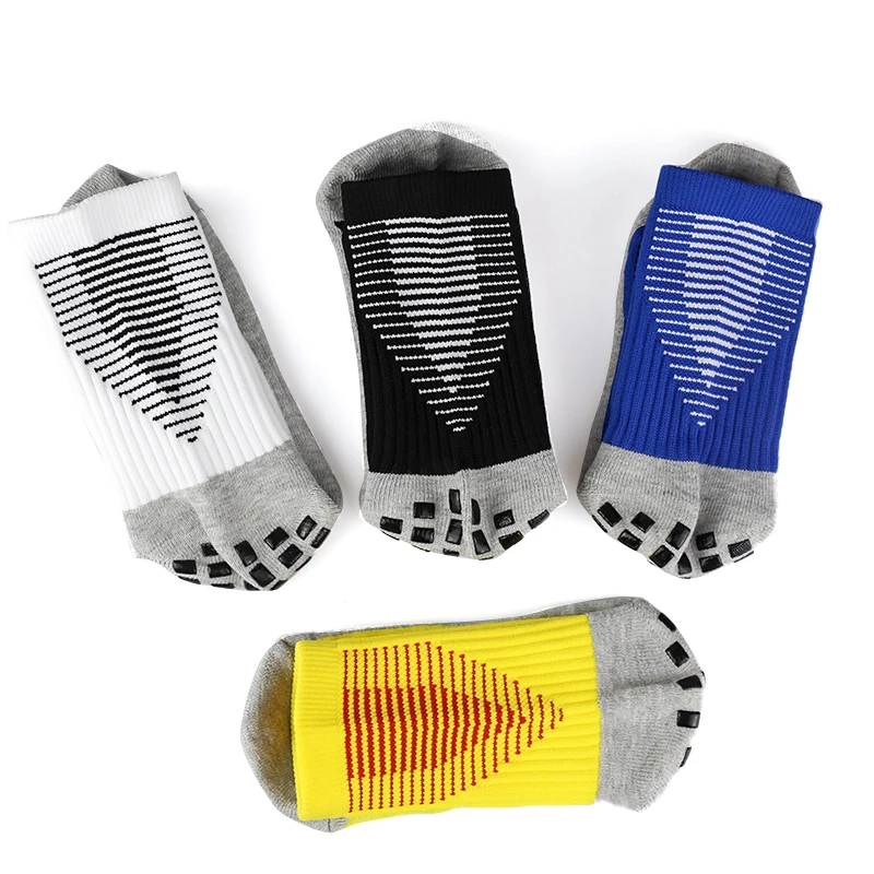 3 Paar Fußballsocken mit Fersenschutzmuster für Herren und Damen, quadratische, rutschfeste Silikon-Fußballsocken, Calcetines Antideslizante – Detail 1