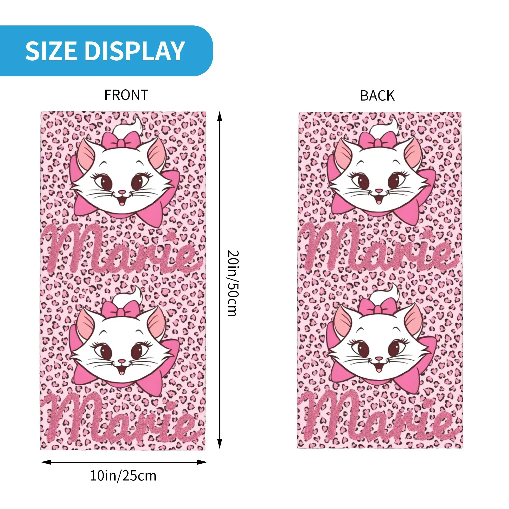 مخصص لطيف الطفل هريرة الرقبة الجراب النساء الرجال الأشعة فوق البنفسجية الوجه درع الشتاء ماري جرلي القط فيلم باندانا وشاح للتزلج