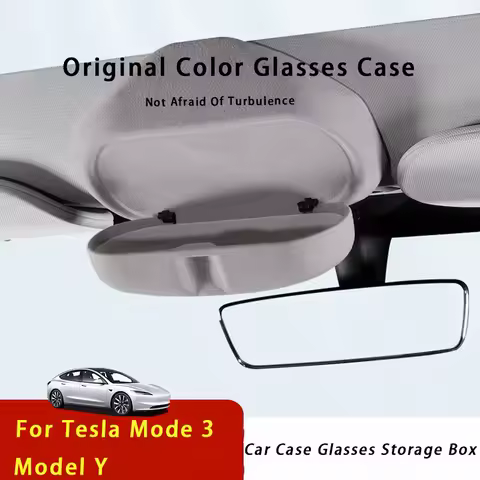 Car Sunglasses Case Glasses Storage Box Holder For Tesla Model 3 Highland 2023 For Model Y/3 Car Glasses Case Box Car Accessorie