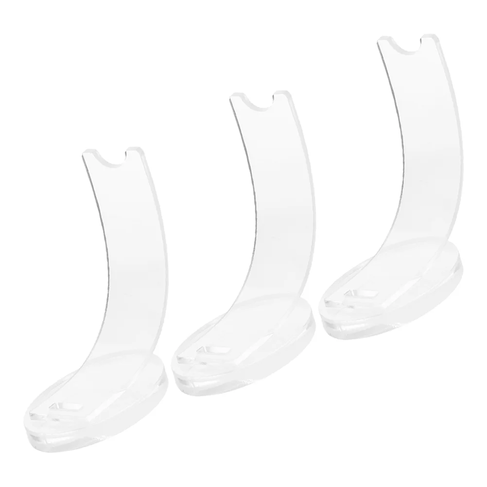 3 ชิ้นปากกาขาตั้งจอแสดงผลอะคริลิคใสผู้ถือดินสอแปรงน้ําพุโปร่งใส Rack