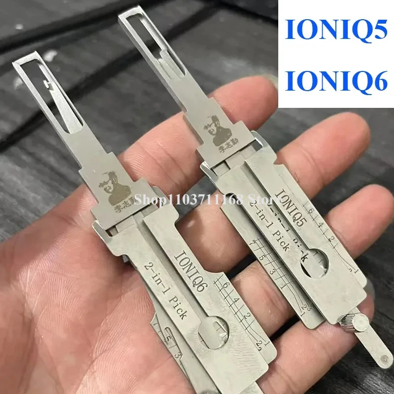 

IONIQ5 IONIQ6 LISHI 2-IN-1 Lock Picking Gauge Decoder Vehicle Automotive for Hyundai Ioniq Tucson KK12 2-in-1 Key Pick Decoder