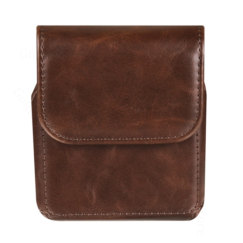 

Premium Leather Phone Pouch For Tecno Phantom V Flip2 5G Belt Bag Flip Holster Waist Magnetic Case For Phantom V Flip 2 5G Cover