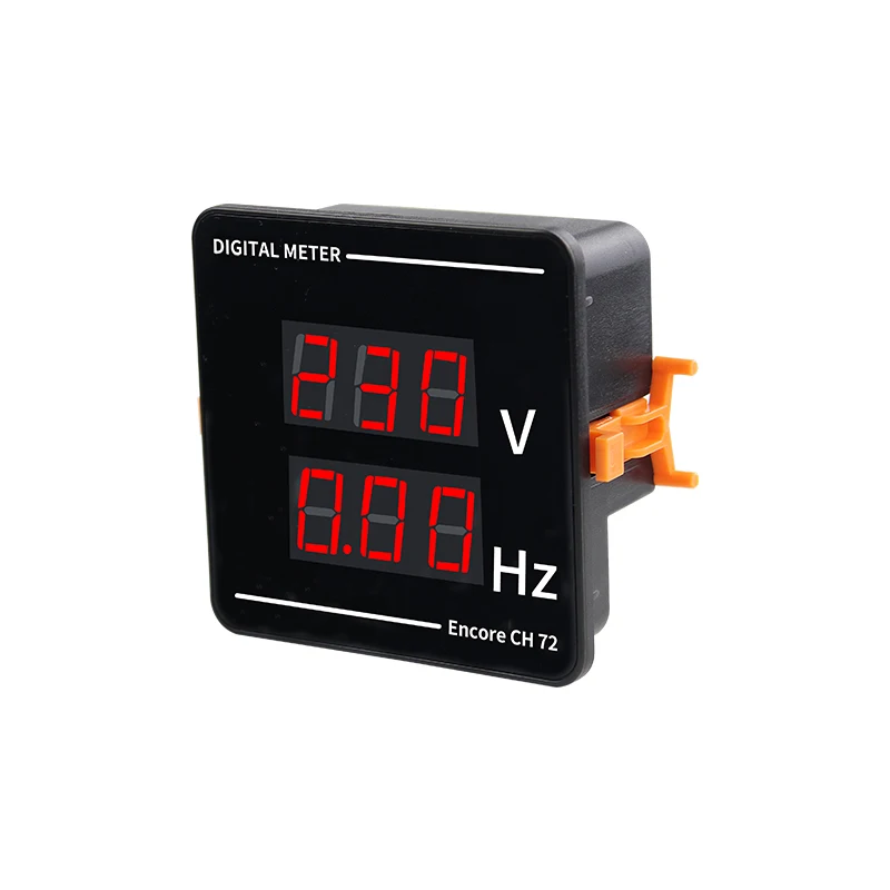 72*72mm Hertz Digital AC Voltage Power Frequency Combination Meter Embedded Voltmeter AC 50-500V 10.0-99.9Hz