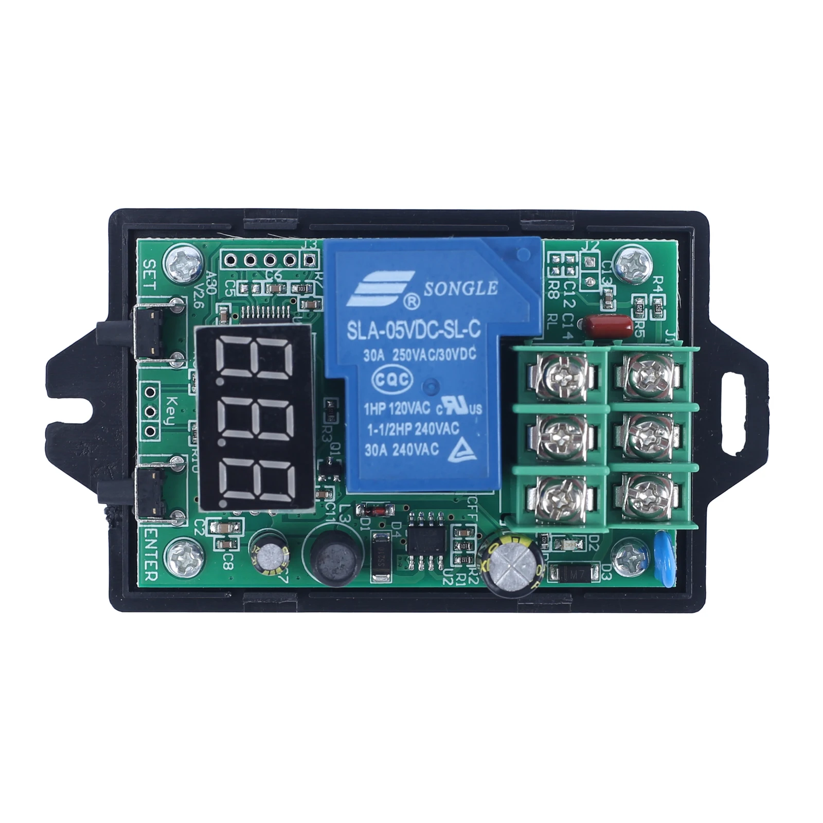 DC6-80V Relay Switch Controller Module Voltage Detection Charging Discharge Monitor with Case Digital Display DC0-99.9V Measured