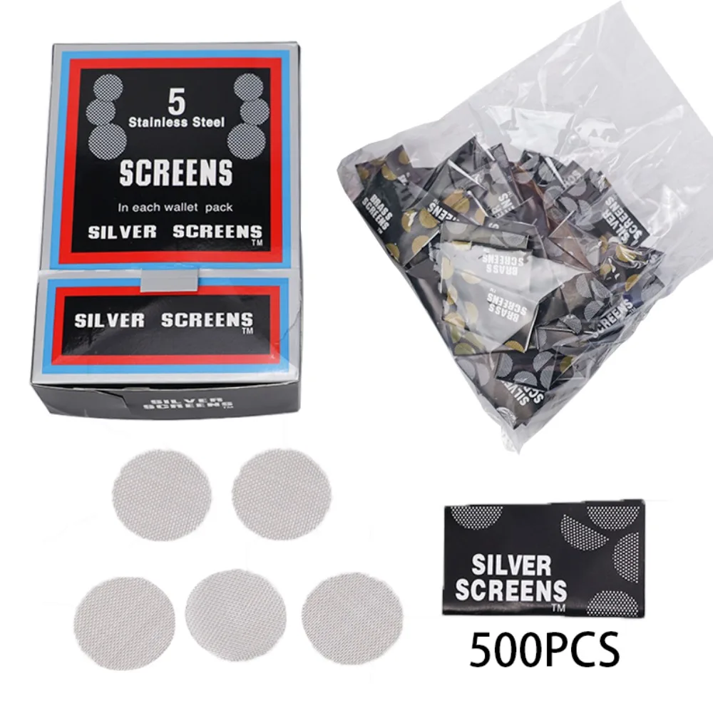 

500PCS Tobacco Pipe Mesh Filter Silver Screen Hookah Water Pipe 20mm Thick Multifunctional