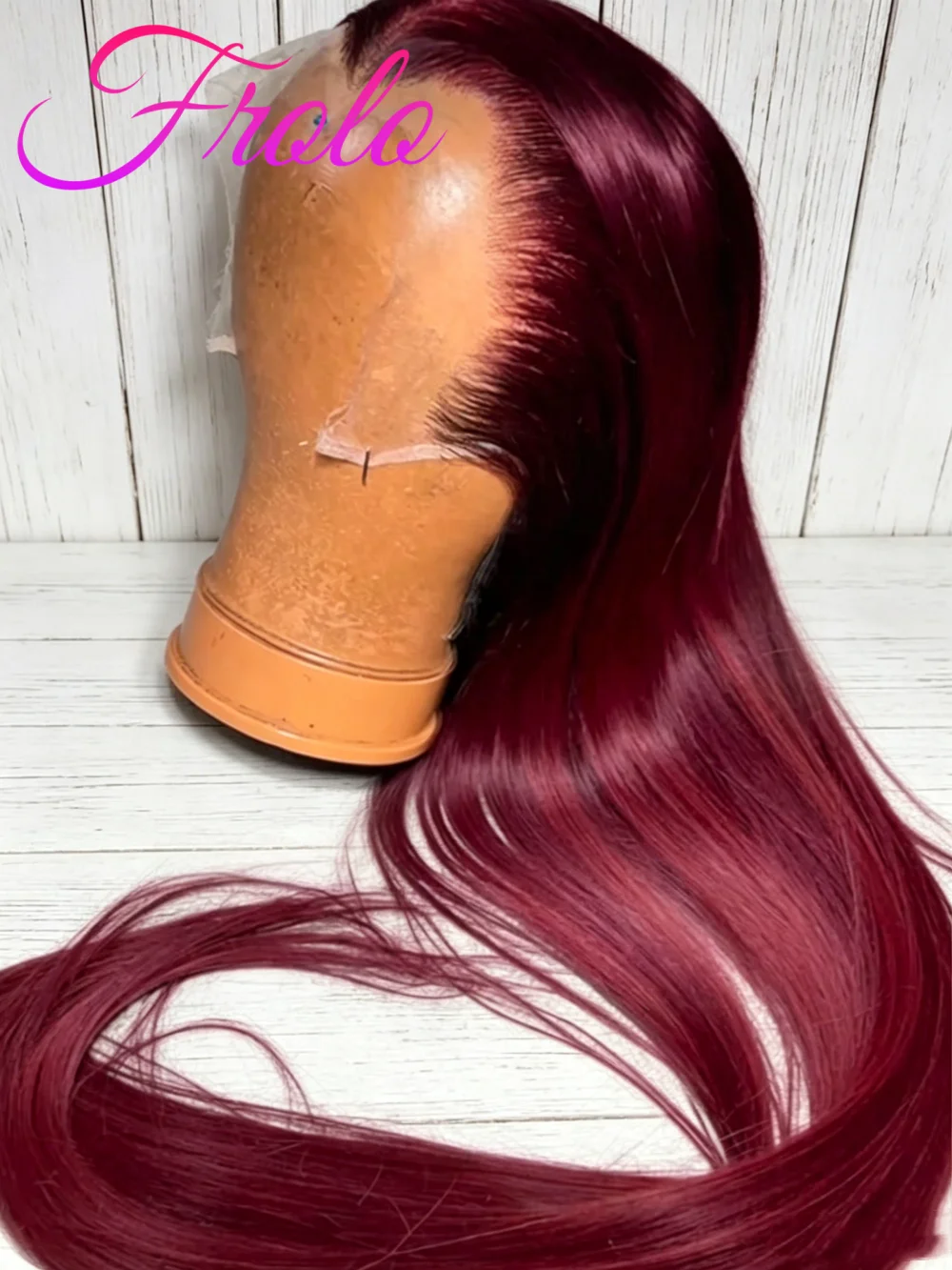 

210 Density 99J Burgundy Hd Lace Front 13x6 Human Hair Wig Burgundy Colored Pre Plucked Brazilian Straight Human Hair Wig For Women