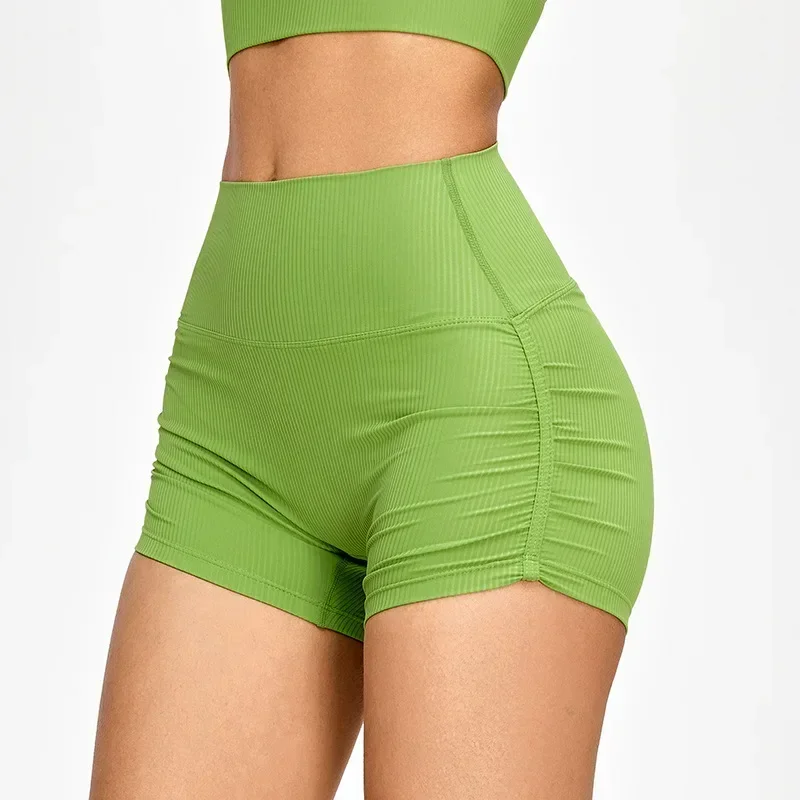 

Tight Fitness Shorts Quick-drying Fitness Clothes Three-point Yoga ShortsPeach Butt Lift Sports Shorts Women's Pleated