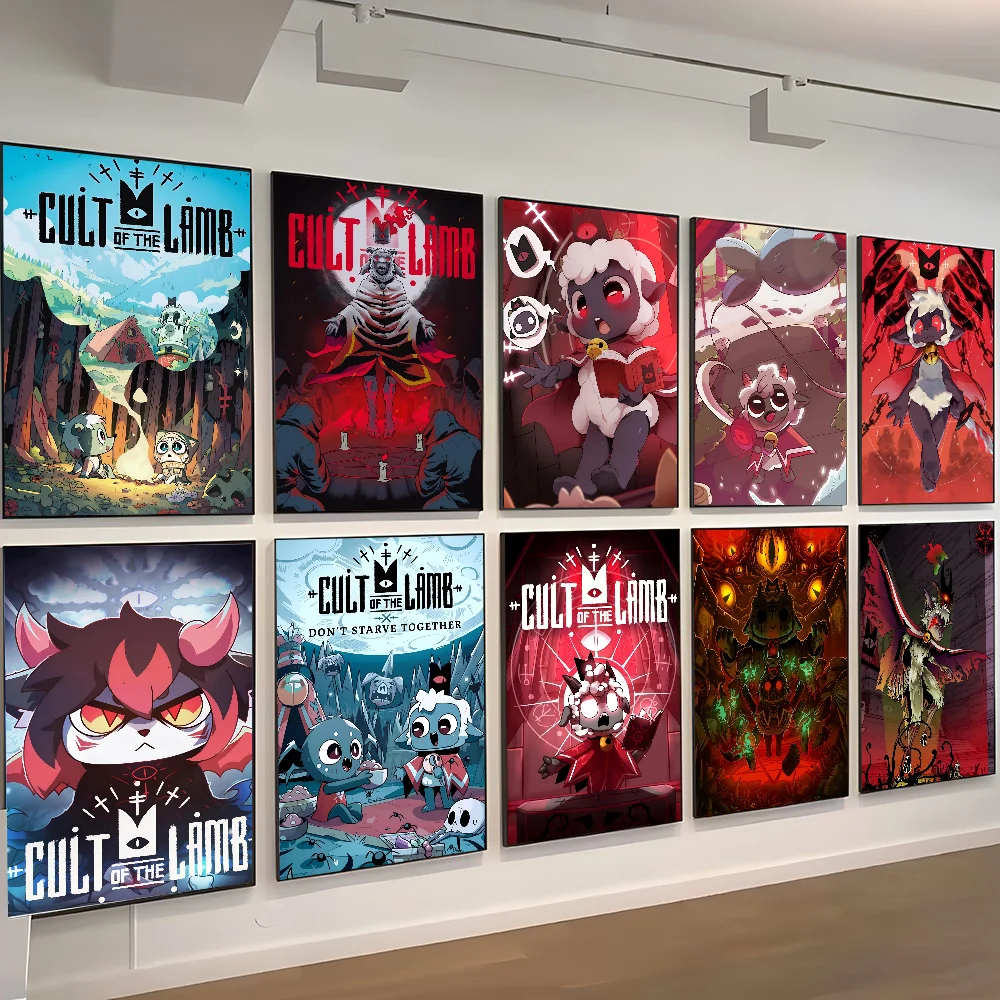 Kult des Lammes Videospiel Hit Anime Poster Papier Druck Zuhause Wohnzimmer Schlafzimmer Eingang Bar Restaurant Café Kunst Malerei