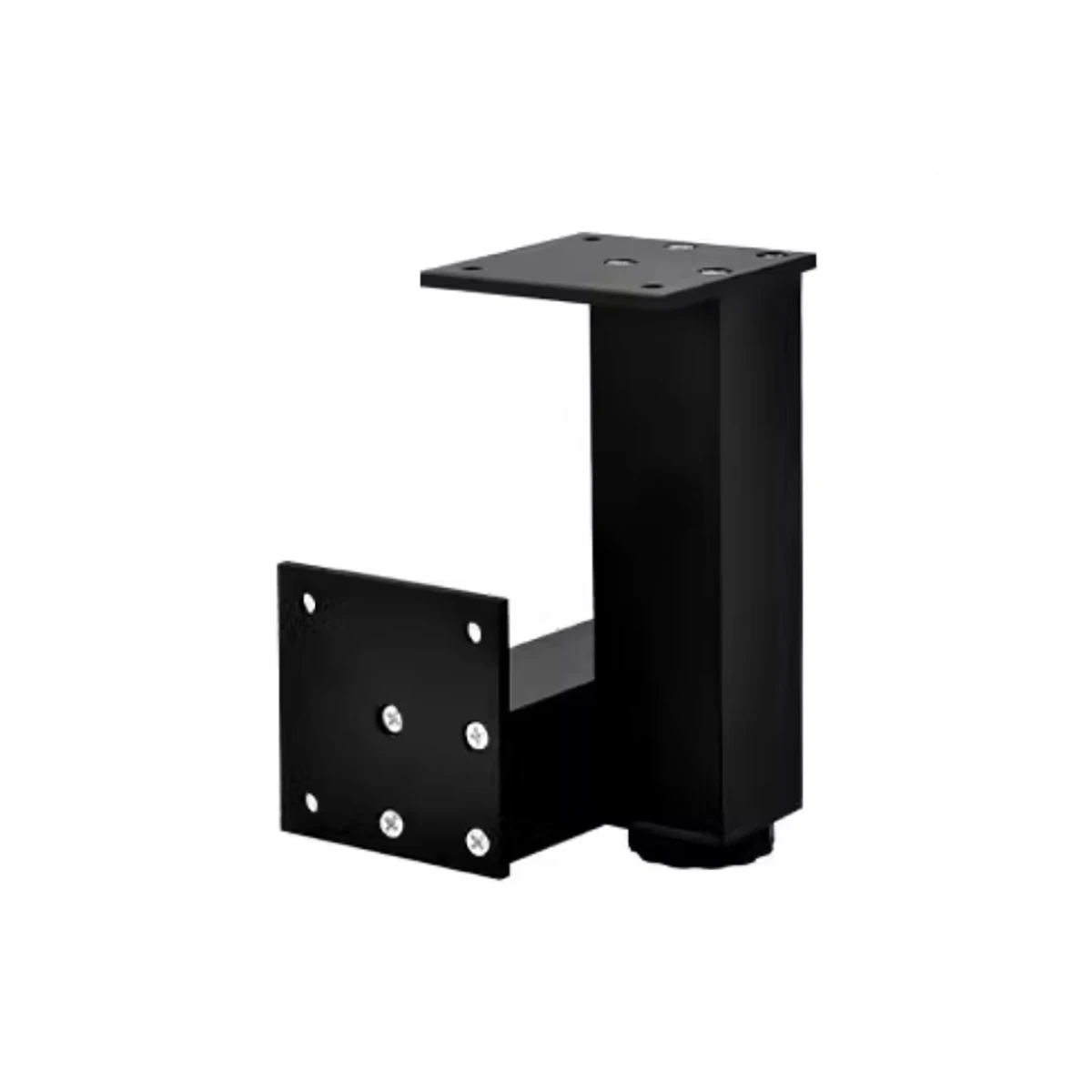 Pieds de Meuble Noirs Carrés Réglables, pour Armoire, Garde-Robe, Table