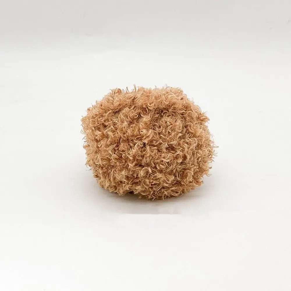 50g Weight Hand-knitting Yarn Curled Texture Knitted Structure Curled Teddy Yarn Wool Blend Material Loop Wool Yarn For Sweater