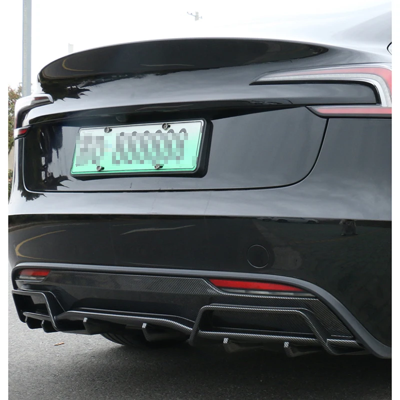 Rear Bumper Diffuser for Tesla Model 3 Highland 2024 2025 ABS Bumper Cover Rear Protector Guard Aprons Car Accessories