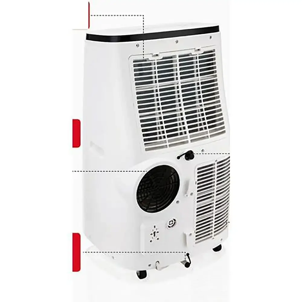 -Sq. 12.000 BTU (8.050 BTU DOE) Ft Ar Condicionado Portátil, Preto e Branco