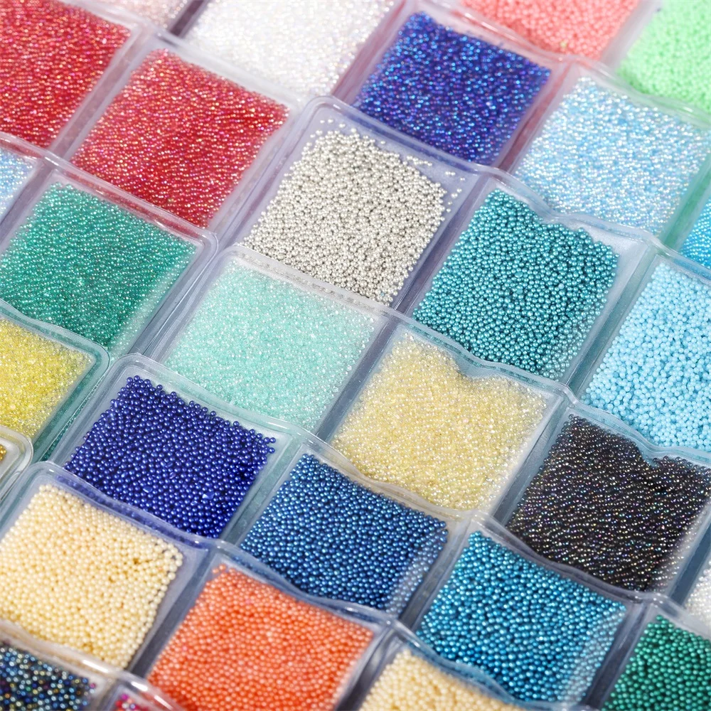 1Bag Mini Bubble Ball Beads Tiny Crystal Glass Bead For Silicone Mold UV Resin Epoxy Filler Resin Filling DIY Nail Art Decor