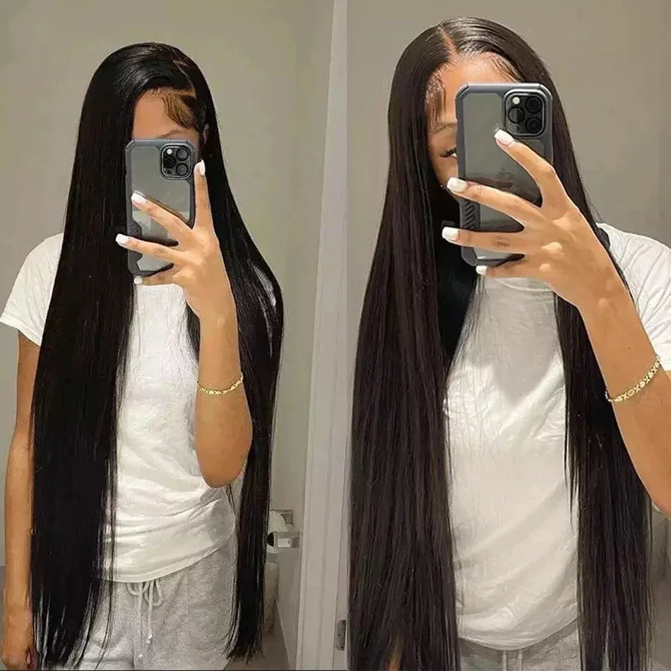 250% Transparent HD Straight Human Hair Wig Straight Lace Front Wigs Human Hair Brazilian 13x4 13x6 Lace Frontal Wig For Women