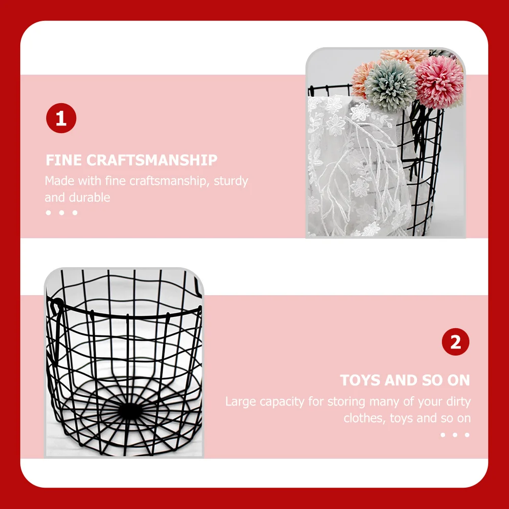 

Hollow-Out Large Laundry Basket Clothes Organizer Handheld Storage Container Collection Basket for Sundries