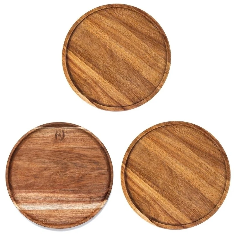 Heat Resistant And Scratch Proof Platter For Hot Beverages And Appetizers Multipurpose Wooden Tea Tray HX6C