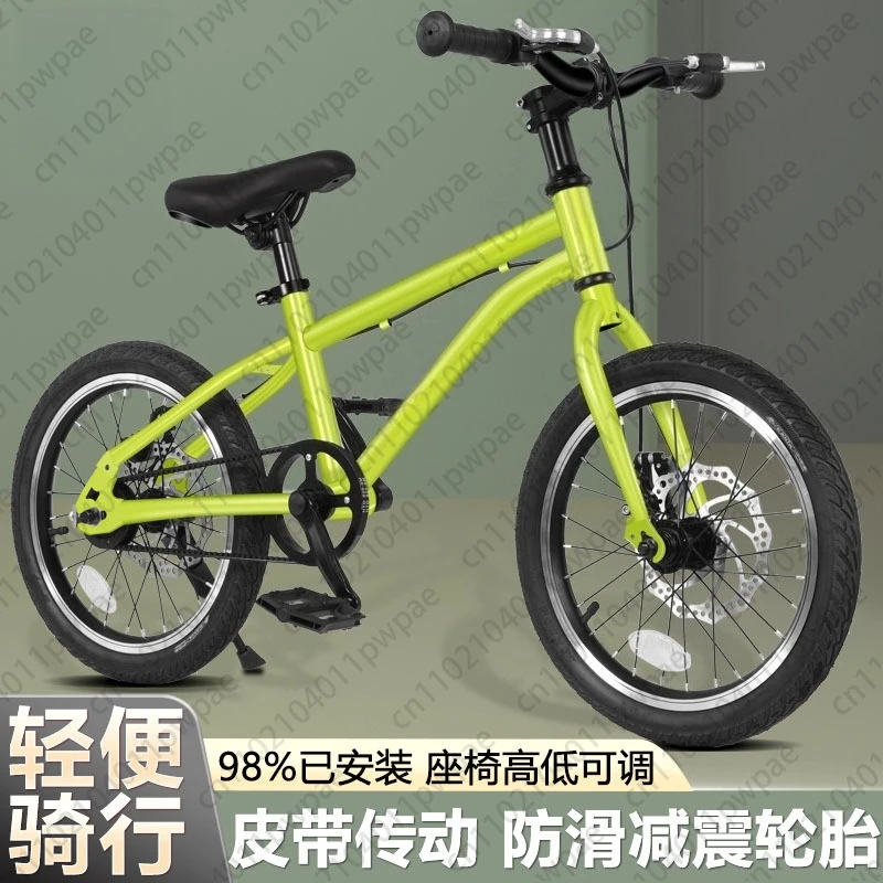 

16-дюймовый велосипед (с тренировочными колесами и боковой подставкой), новый велосипед с ременным приводом, односкоростной горный велосипед