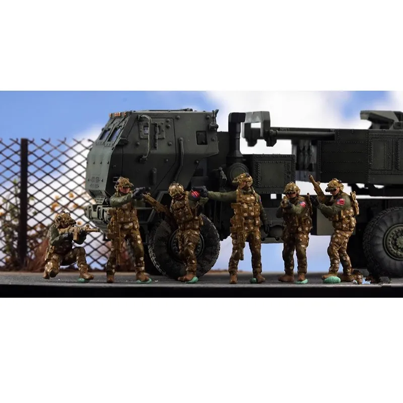 

New 1/72 Scale 6pcs US Navy SEALs Urban Assault Team Soldiers Action Figures Model DIY Scene Accessory Display Toys Fans Gifts