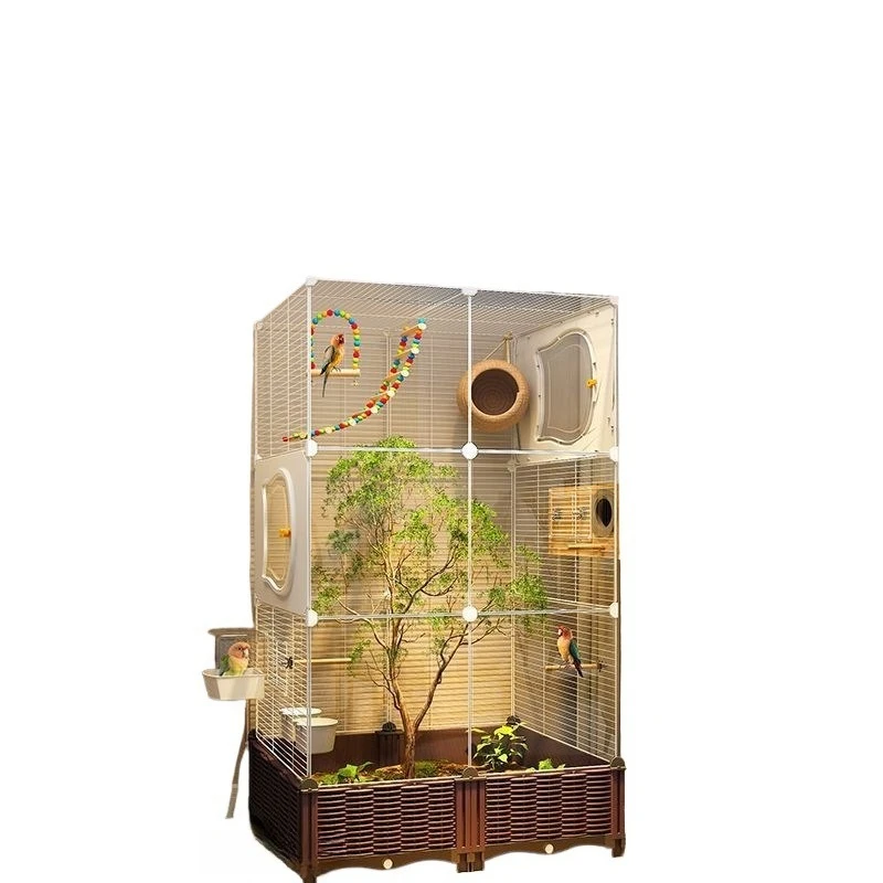 

New household large villa, bird cage, parrot ecological special peony cage