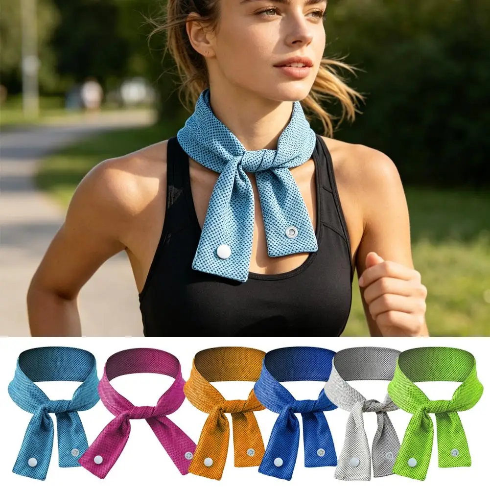 1PC Cooling Towel With Portable Bottle Summer Quick Dry Sports Towel Ice Cooling Towel For Gym Running Fitness Yoga Travel