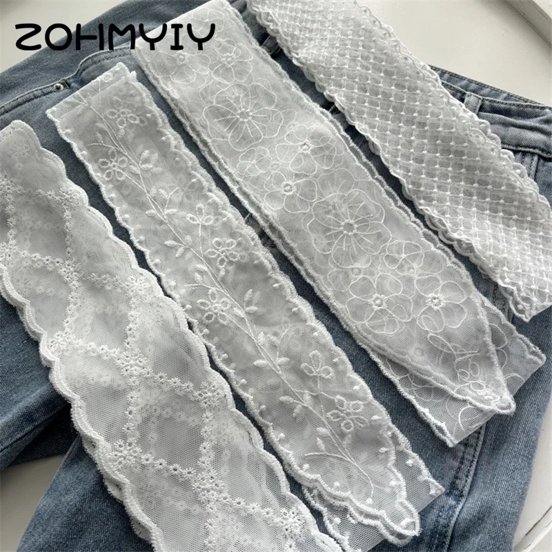 

Sweet Lace Belt For Women To Match Skirts And Jeans, White Silk Belt, Long Silk Scarf, Suitable For Daily Wear