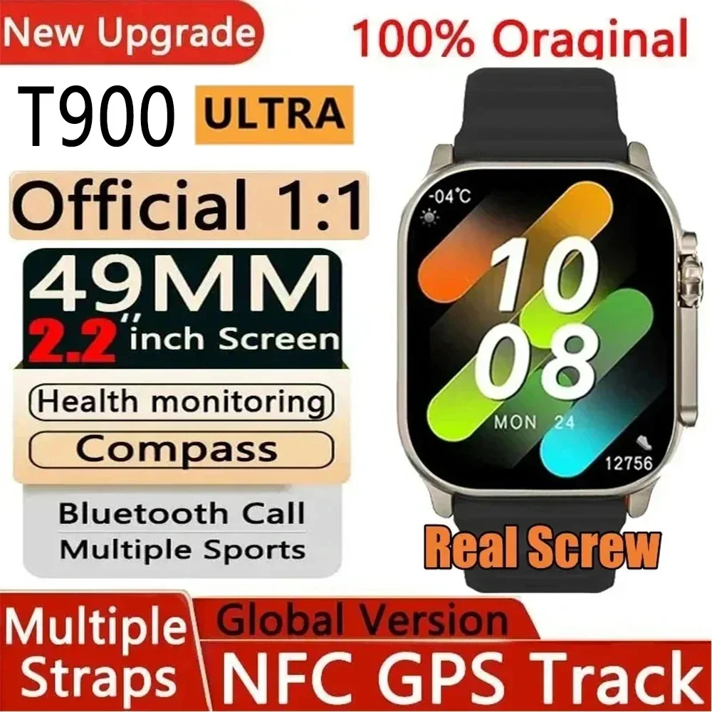 Original T900 Ultra 2 Smart Watch 49mm Men Women Bluetooth Call BT Music Wireless Charging NFC Smartwatch For Android IOS