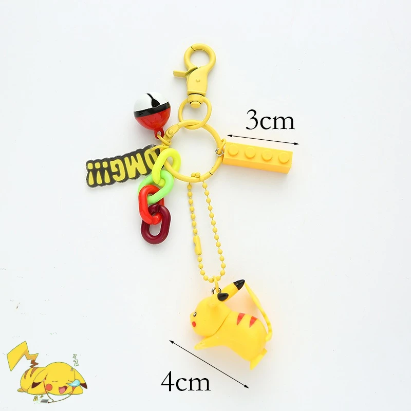 

Cute Pokemon Pikachu Keychain Kawaii Anime Figure Model Doll Backpack Pendant Creative Funny Birthday Gift Children's Toy