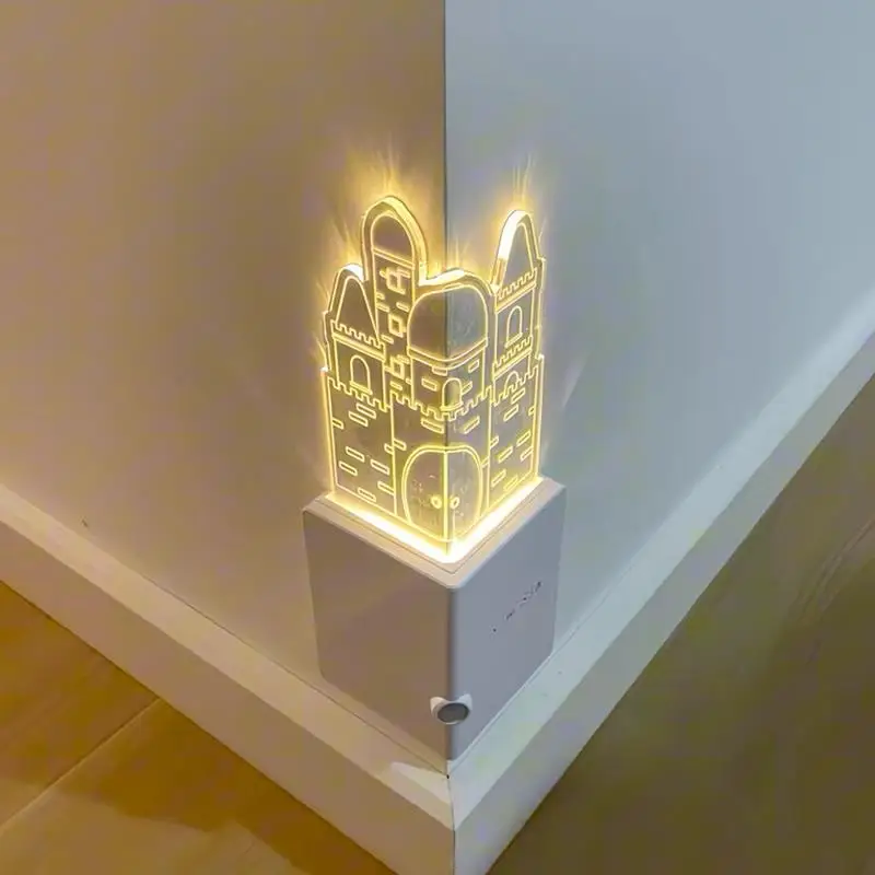 Sensor light bright when people come extinguished when people go staircase entrance door corner night light ambient dream castl