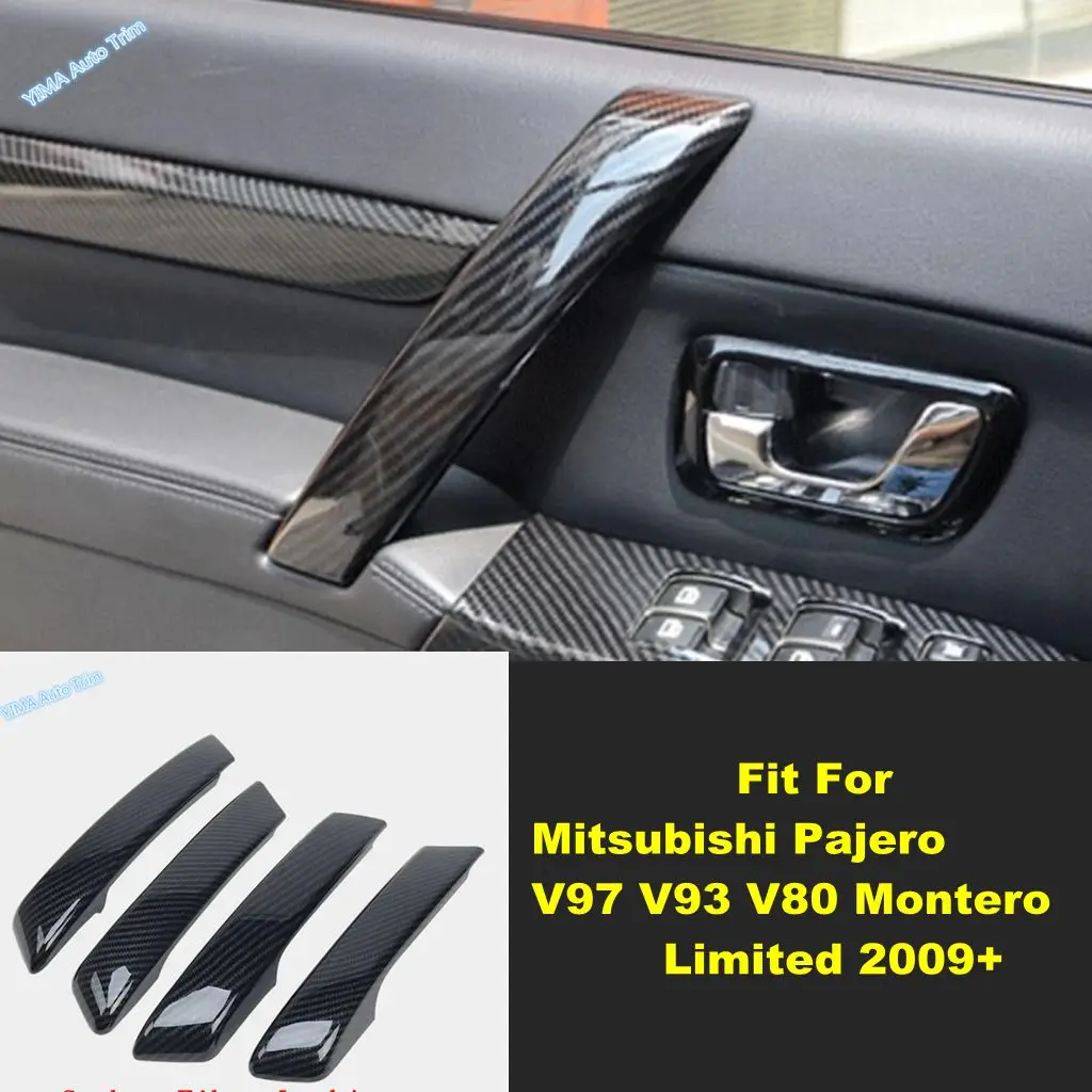 

Car Inner Door Armrest Handle Decor Stripes Accessories Cover Trim For Mitsubishi Pajero V97 V93 V80 Montero Limited 2009 - 2021