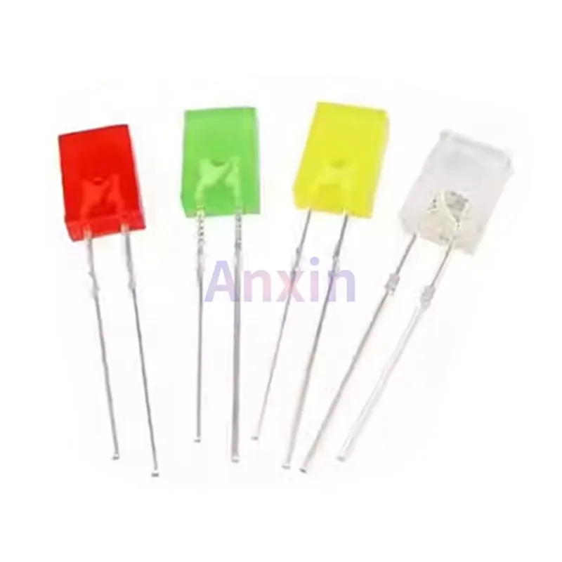 100PCS 2*3*4MM Square LED Emitting Diode Lamp White Red Green Blue Yellow Clear Diffused Color Micro DIY Indicator 3V 234
