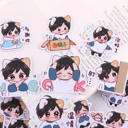 69 adet erkek kız karikatür karakterler çıkartmalar sevimli günlüğü Ins kalpler dekoratif malzemeler Kawaii çıkartmalar kırtasiye