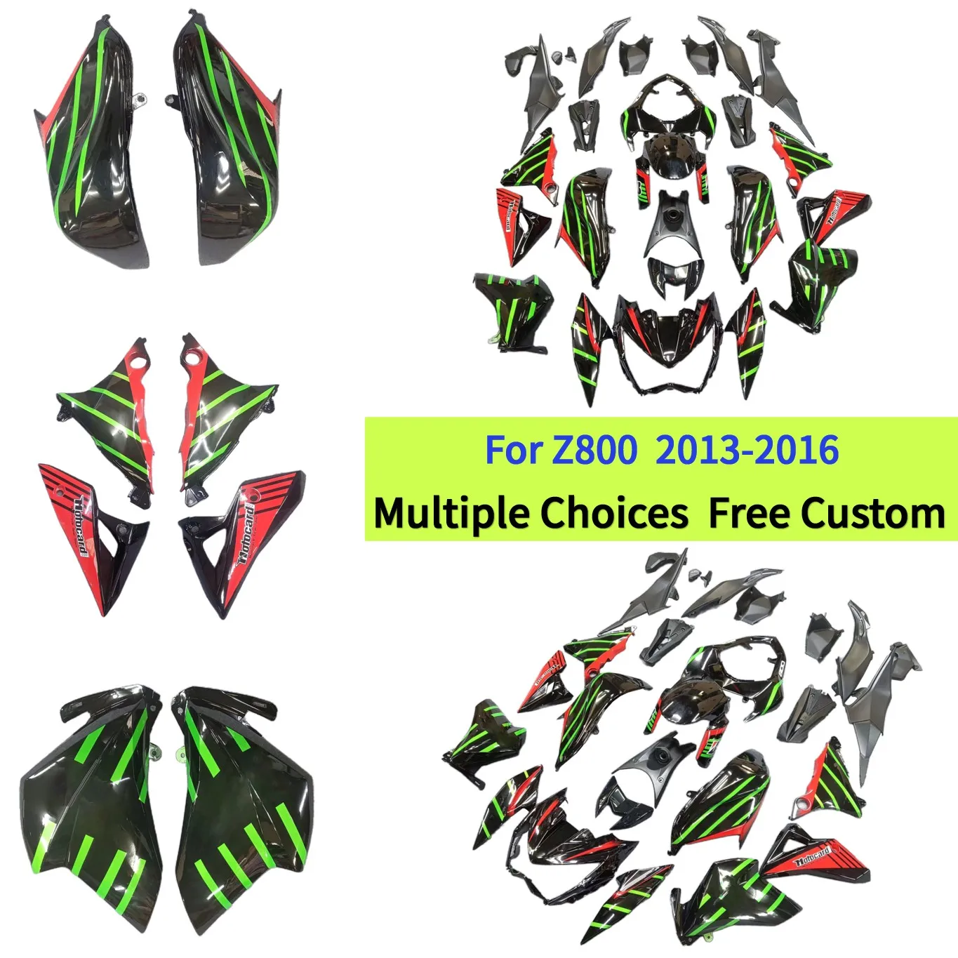 

Fit For KAWASAKI ZR800A 2013 2014 2015 2016 Z800 ABS Bodywork Aftermarket Motorcycle Fairing Monster Striped Print