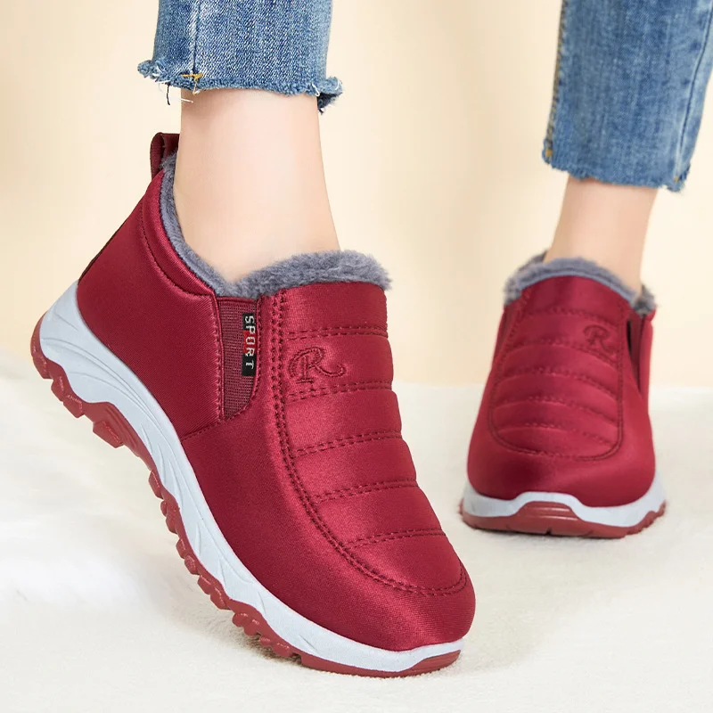 Shoes Women'S Suede Snow Boots For Winter Warmth Waterproof Sliding Boots For Warmth  Outdoor Short Boots Free Shippiing