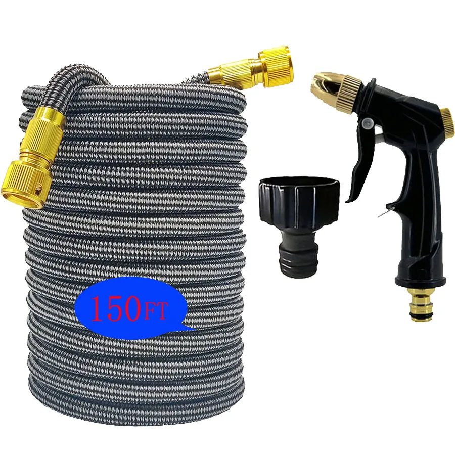 

Водяной пистолет высокого давления для бытовой мойки автомобилей, оснащенный длинной палкой и резиновой ручкой, металлическим удлинителем для полива.