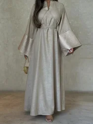 Sukienka muzułmańska Abaya kobiety ubierają haftowane długa suknia Jalabiya Eid Abayas 2024 Kaftan Islam Ramadan Morocco Dubai Arab Vestidos