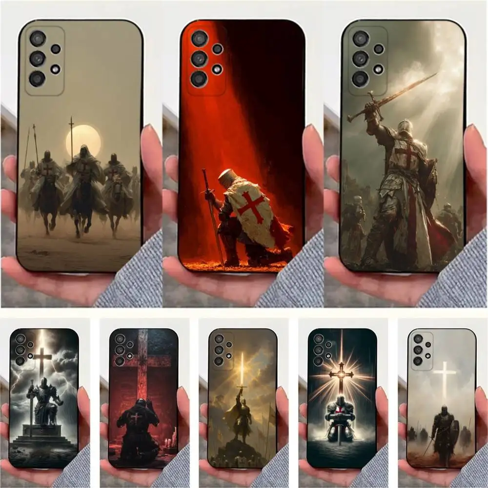 

Crusaders Belief Knight Case For Samsung S23,S25,S20,S10,S9,S21,S24,S22,Ultra,FE,Plus,Lite,Soft Silicone Black
