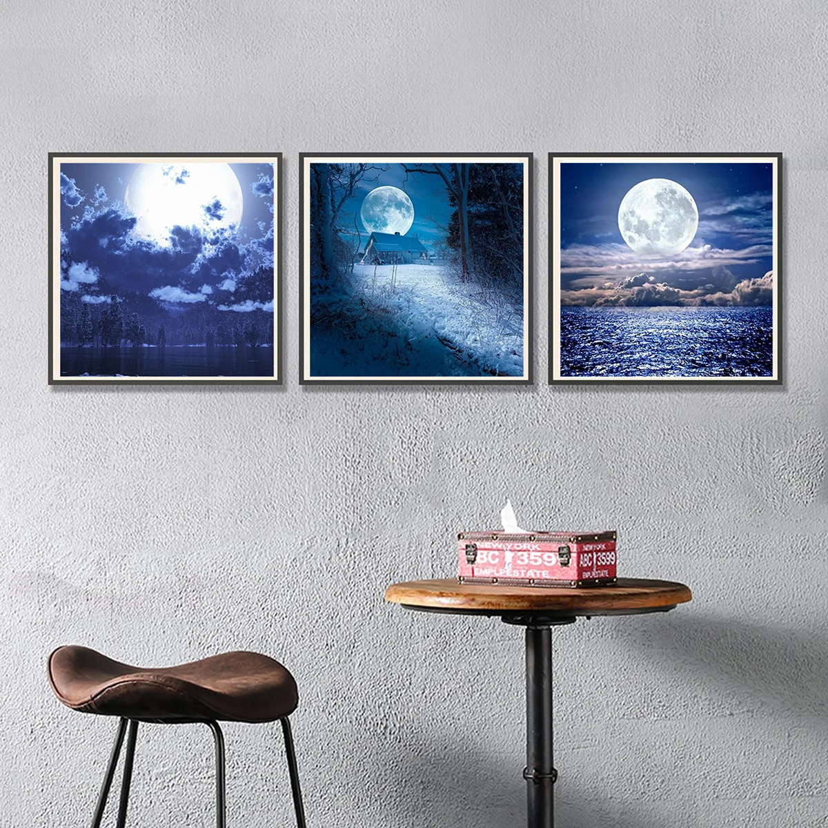 DIY 5D Diamond Painting Kit Square Moon Night - Perfect Gift for Handmade Home Decor