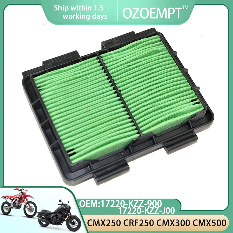 

Воздушный фильтр для мотоцикла OZOEMPT, подходит для CMX250 Rebel MC49 CMX300 CMX500 CRF250 OEM:17220-KZZ-900.17220-KZZ-J00