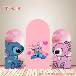 Disney Lilo & Stitch Arch Cover Child Birthday Party Backdrop Baby Shower Double-Sided Arch Cover Decor Photo Studio Photocall