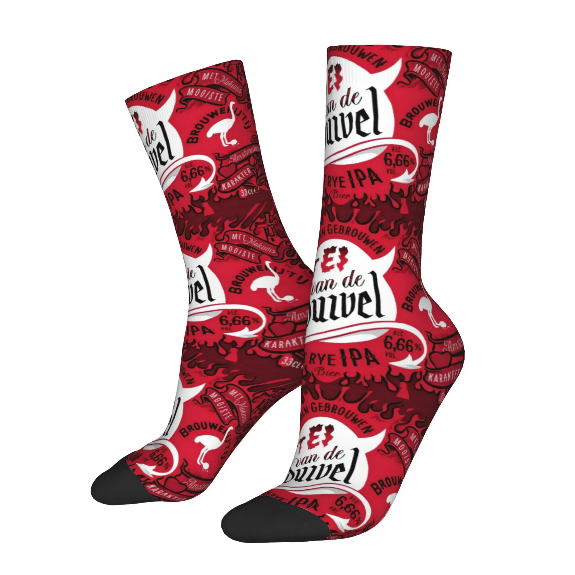 

Happy Funny Men's Socks Beer Pattern Vintage Harajuku Hip Hop Casual Crew Sock Gift Pattern Printed