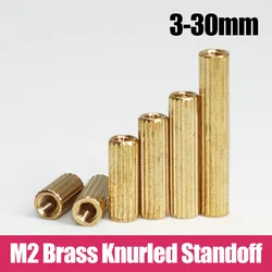 Brass Round Standoff Spacer M2 Female-female Knurled Copper Standoff Spacer Screw for Printed Circuit Board PCB Motherboard