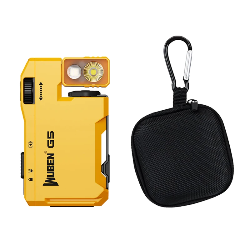 WUBEN G5 EDC-Taschenlampe, 400 Lumen, tragbare Taschen-Mini-Licht-wasserdichte Taschenlampe 180 ° Rotierender Kopf mit Magnetschwanz für den Außenbereich