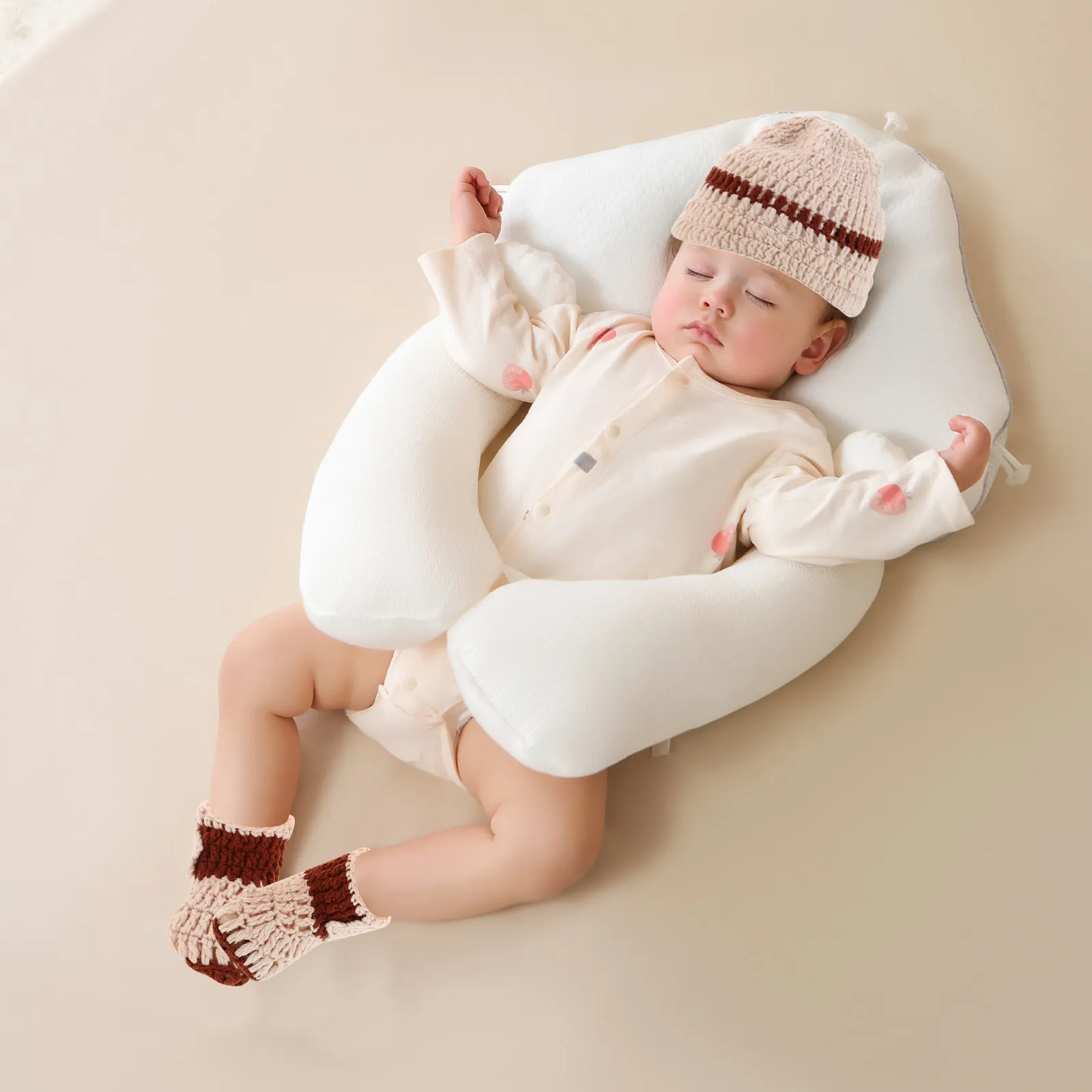 

1 комплект, ковбойский наряд для новорожденных, бежевый, ручной работы, вязаный крючком, детский костюм, шапка, обувь для фотосессии, весна, лето, осень, для фотосъемки младенцев