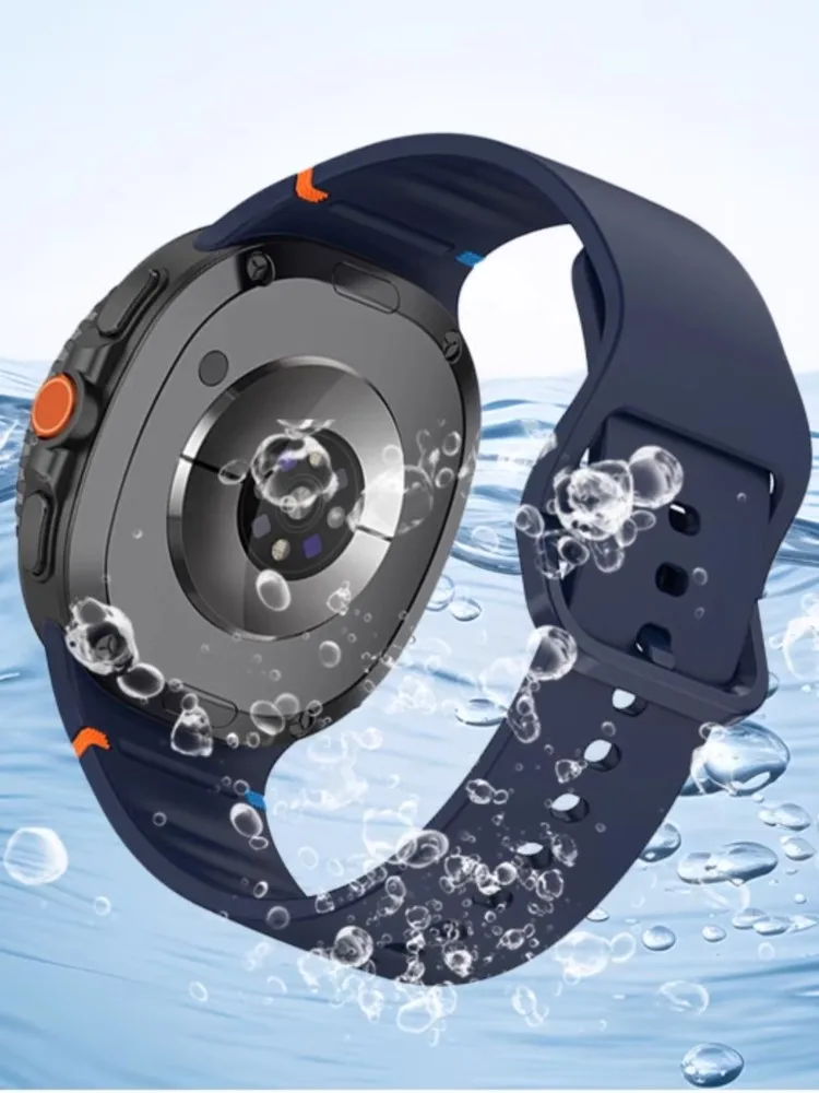 Original Band for Samsung Galaxy Watch 8 strap 44mm 40mm sport Silicone No gaps Bracelet correa Galaxy Watch8 8 classic bands image 2