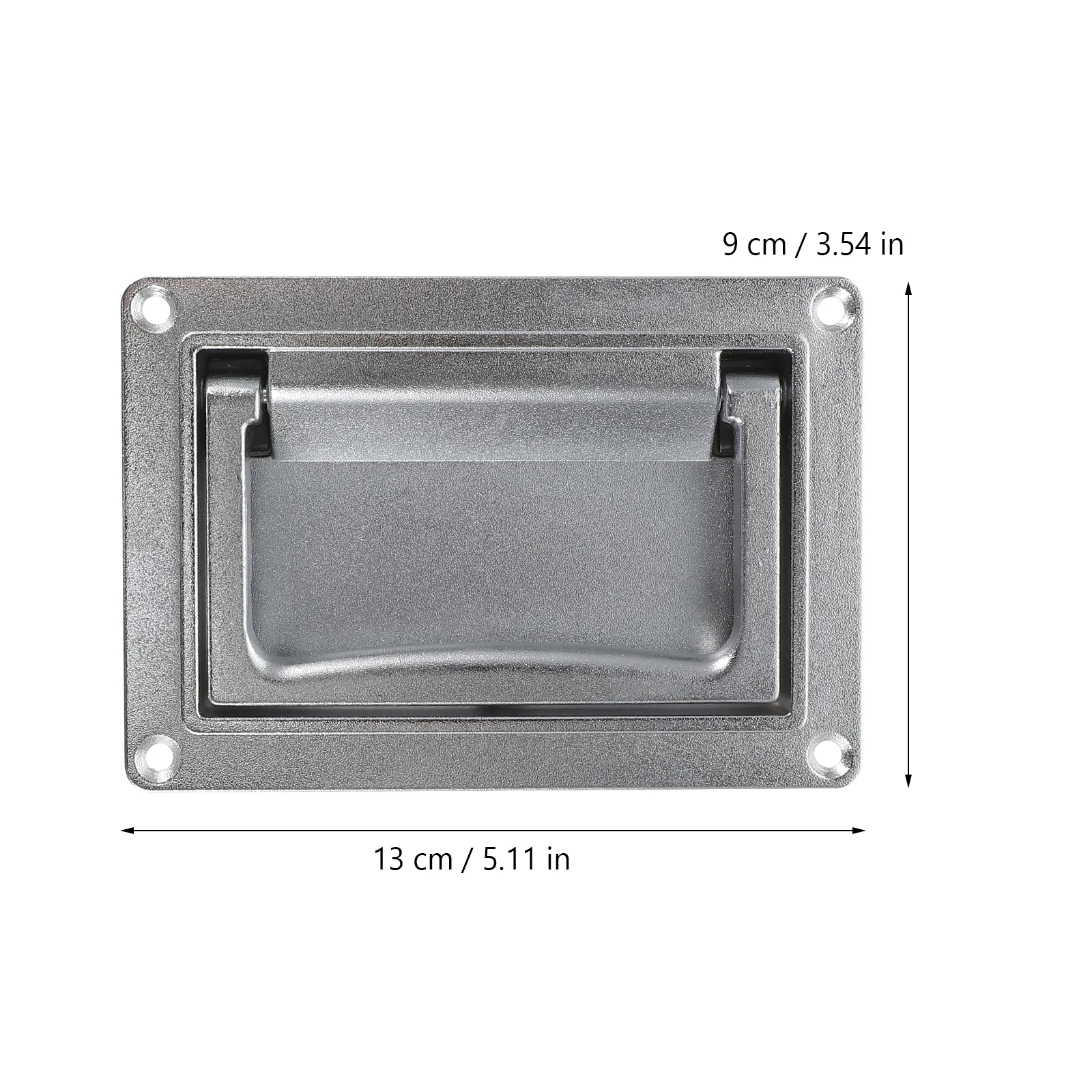 

Zinc Alloy Folding Door Handle No Noise Anti-Rust Durable Flush Mount Pull for Cabinet Sliding Boat Trap M5 Screws Not Included