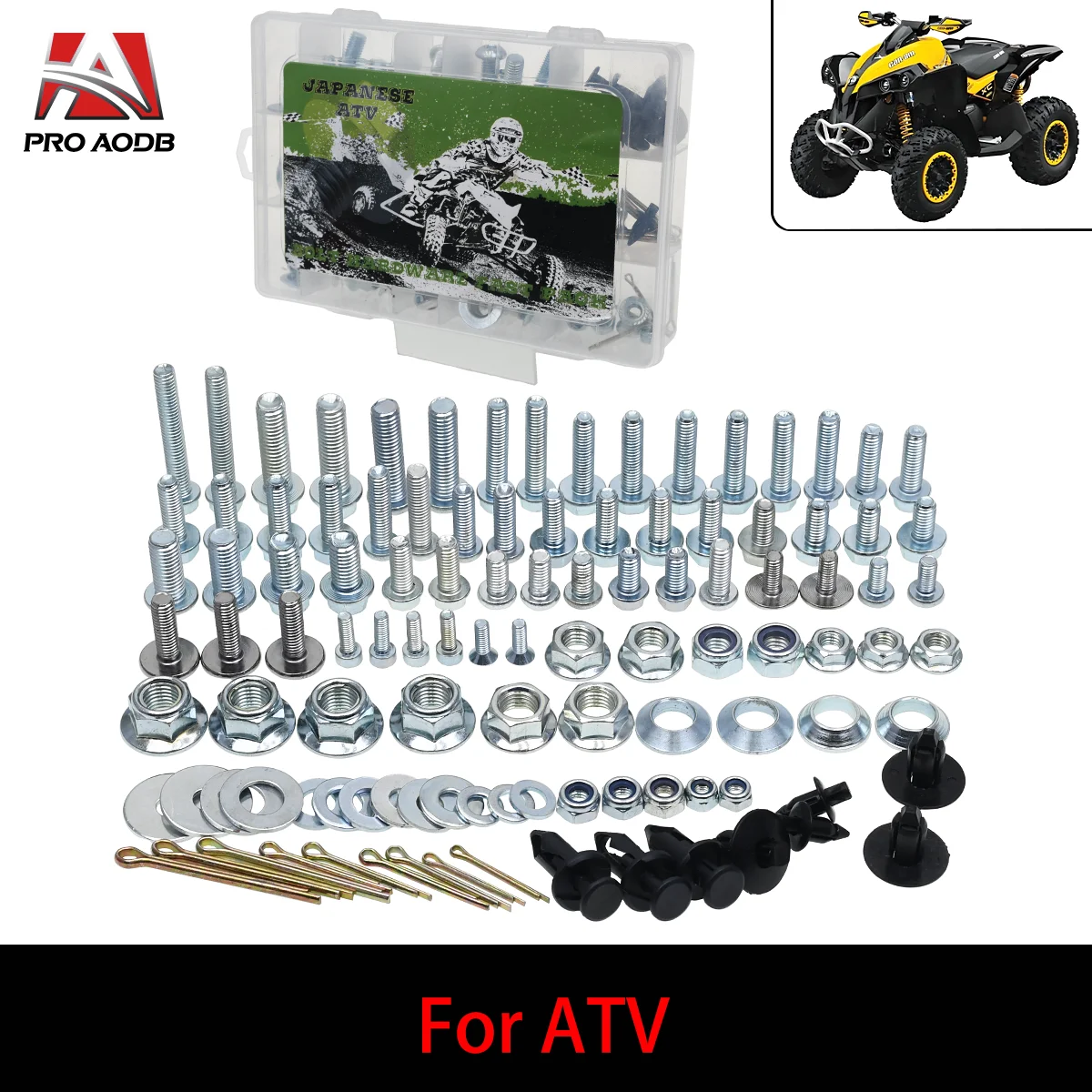 Screw Bolt Full Fastener Kit Hardware fittings For Most four-wheeled off-road vehicles Bolt kit kit For Quad Bike off-road ATV