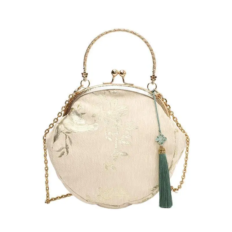 New Chinese Style Hanfu Handbag For Women In 2024, Trendy And Versatile Chain Crossbody Bag, Super Hot Hand-Held Gold Bag