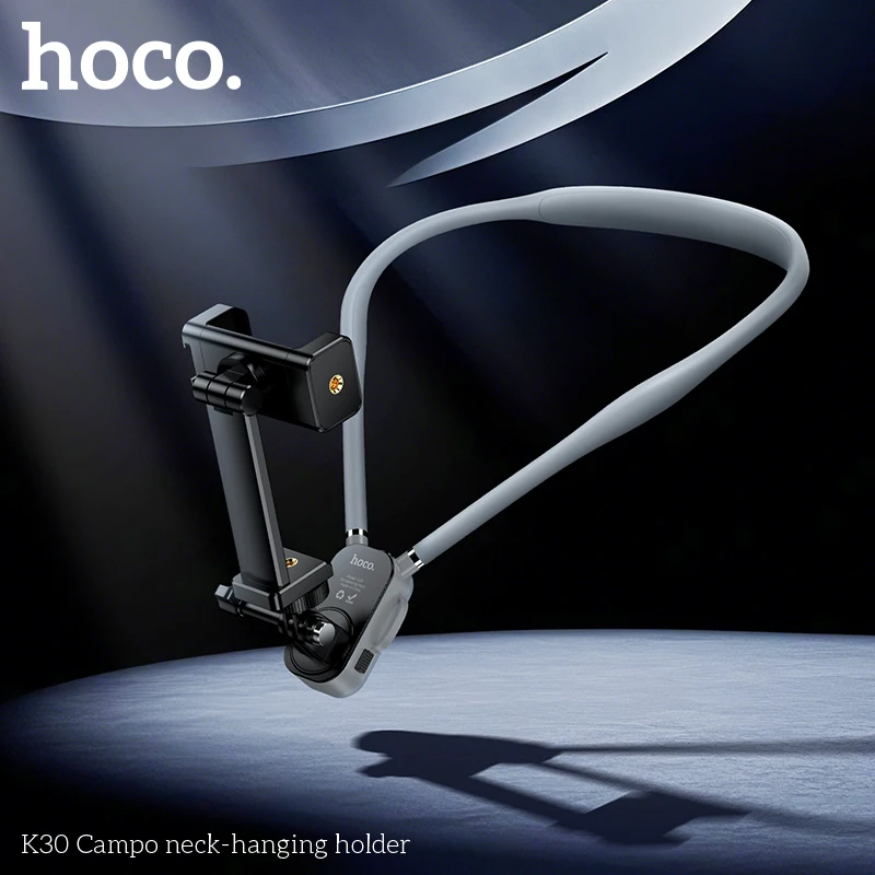 

HOCO K30 Подвесной держатель для мобильного телефона на шею, свободные руки для записи на велосипеде, уличная подставка Douyin Live Lazy для Iphone Samsung Xiaomi