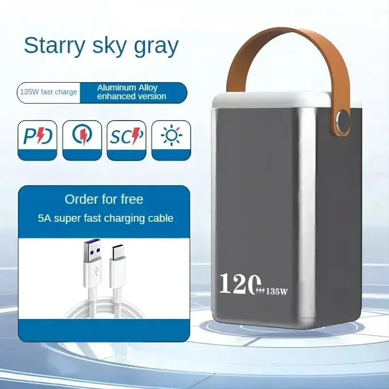 Hot Super Large Capacity Power 120000mah Portable Pd 100w Fast Charging Powerbank Mobile Phone Tablet Laptop External Batter